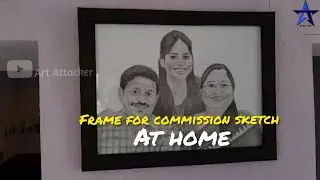 How to do frame for commission sketch at home|simple and easy craft