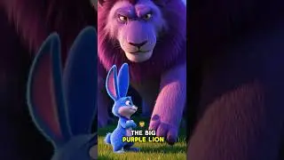 The Unexpected Hero: How a Blue Rabbit Outsmarted a Purple Lion!