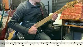 Ashes to ashes - David Bowie bass cover - with transcription