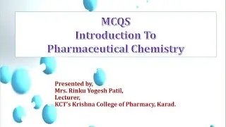 MCQS on Introduction to Pharmaceutical Chemistry