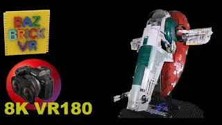 VR180 8K LEGO Star Wars set 75060 Slave I Review in 3D (Travel/Lego ASMR/Music) BazBrickVR S01E08