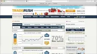 Открытие сделки по сигналу Бинарный Инвестор Trade Rush