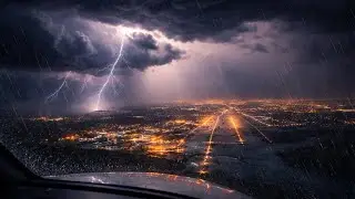 Evening Flight Through Rain & Thunder | Philadelphia to Washington DC