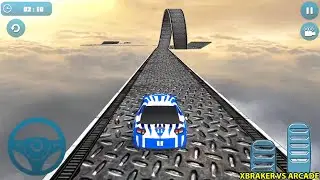 Stunt Car Impossible Track Challenge: Blue Car Driving Levels 1 to 8 Completed - Android GamePlay 3D