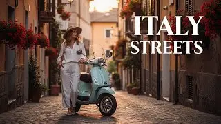 Romantic Italy Streets 🌸 Vespa Ride & Mediterranean Chill Mix