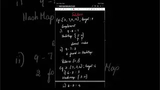 Solve LeetCode Two Sum Problem Using HashMap #shorts #datastructures #interviewprep