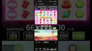 Занос Candy Palace, ряд из скаттеров