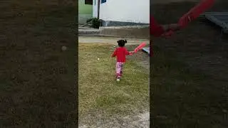 Navya Playing Cricket.      #babygirl  #cutebaby #cute #kids #kidsshorts #viralvideo #cricket