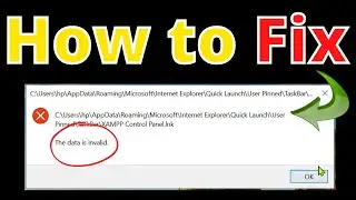 The data is invalid How To Fix | the data is invalid problem solve | invalid error