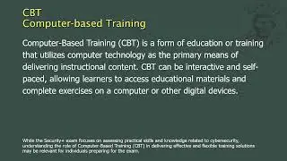 CBT - Computer-based Training