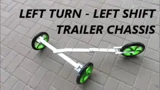 Balancing trailer center of gravity by side shift chassis by steering / towbar