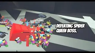 Defeating Spider Queen Boss In Army Control Simulator! (Roblox)