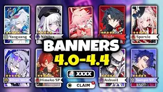 NEW UPDATE! CHARACTER BANNER ROADMAP FOR 4.0 TO 4.4 ALONG WITH UPCOMING UNITS - Honkai: Star Rail
