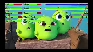 the angry birds movie 2 final battle with healthbars (4/4) (Valentine days special edition)