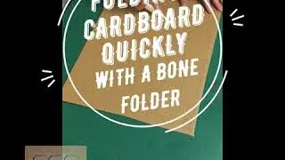 How to fold cardboard quickly with a bone folder?