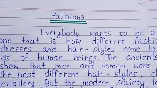 Paragraph on Fashion in English || Essay on Fashion in English || #extension.com