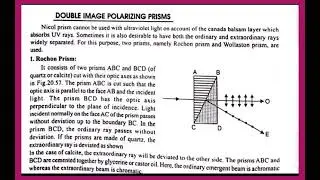 Double Image Polarizing Prisms