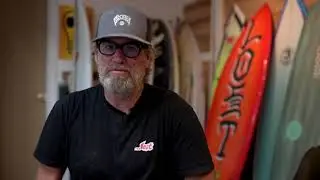 OPKIX | Matt Biolos in the Surfboard shaping bay