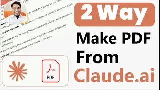 2 Way make pdf file from claude ai | Create claude ai text pdf free