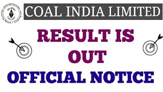COAL INDIA LIMITED 2020 EXAM RESULT IS OUT