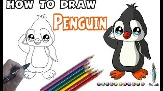 How to Draw Cute Penguin Easy