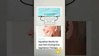 Relief of Jaw Pain Associated With Oral Appliance Therapy (OSA Treatment)