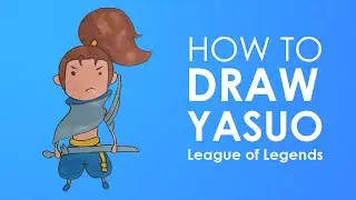 How to draw Yasuo chibi from League of Legends easy step by step drawing lesson