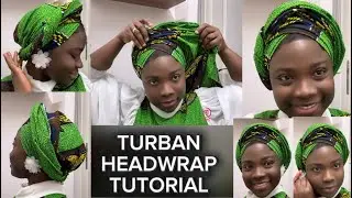 How To Tie Simple & Quick Ankara Head wrap For Church 