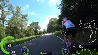2,5 Hour Extra long Fat Burning Cycling Workout Saarland - France Garmin Ultra HD