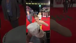 Just got Anna Kendrick to sign my hat at the Red Carpet #annakendrick #redcarpet #tiff