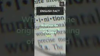 Unbelievable Origins: What You Didn't Know! #shorts #englishfact #trivia