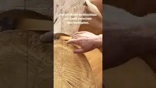 Warum im Blockbau ein Spalt zwischen den Vork&ouml;pfen bleibt.