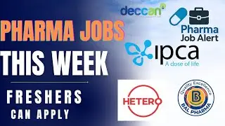 Freshers & Experience Pharma Job Openings| Pharma Job alert #pharmajobs 