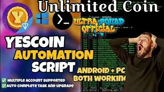 Yescoin Update script | MemeFi Hack | Termux |Unlimited Coin Blum script Online income  Yescoin