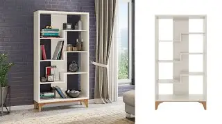 Greenvale Zig-Zag Bookshelf - White