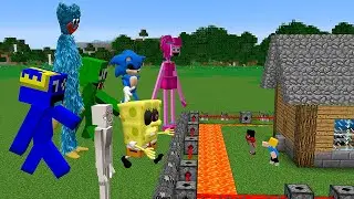 7 Hacks de CONSTRU&Ccedil;&Atilde;O contra 7 MONSTROS no Minecraft!