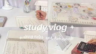 study vlog 🍒 making notes and homework ~ stressed accountancy student