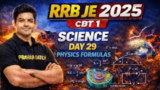 RRB JE 2025 Physics Formulas | Day 29 Complete Revision | Most Important Formulas for CBT Exam