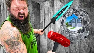 World's STRONGEST Man vs Unbreakable House! *trapped*
