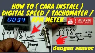 UNBOXING and how to (cara install) digital rpm / speed / tachometer with sensor magnet