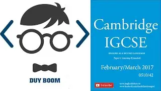 [IGCSE 0510/42] February/March 2017 - Paper 4 Listening (Extended)
