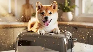 Toast shibe dog                                                          #ai #aivideo #cute #funny 