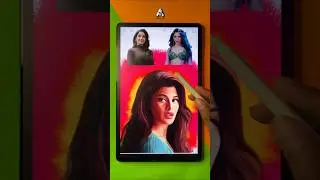 😍 Jacqueline Digital Art | Fateh Movie Art #shorts #digitalart #art #bollywood