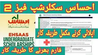 How to Fill  Ehsaas Sachlorship form|| How to Apply for Ehsaas Sachlorship phase 2