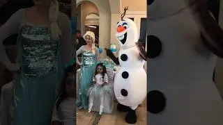 houston mascot princess party costumed characters olaf elsa singing happy birthday