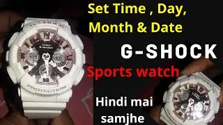 How to Adjust Time on ALL G-SHOCK Watch (#set time& Date) in HINDI || #G-SHOCK #GyanKiBhandar
