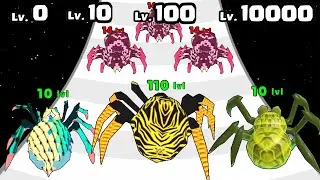 Spider Evolution Run - Gameplay All Levels (NOOB vs PRO vs HACKER)