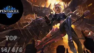 LOL S10 Kayle Penta Kill   TOP 14/6/6 Patch10.6 VS Atrox(Diamond)