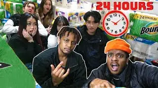 THE ULTIMATE 24 HOUR TOILET PAPER FORT W/ STRANGERS!!