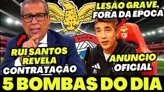 💥RUI SANTOS EXP&Otilde;E CONTRATO, LAGE PERDE PE&Ccedil;A-CHAVE&hellip; E BENFICA REAGE COM REFOR&Ccedil;O!
